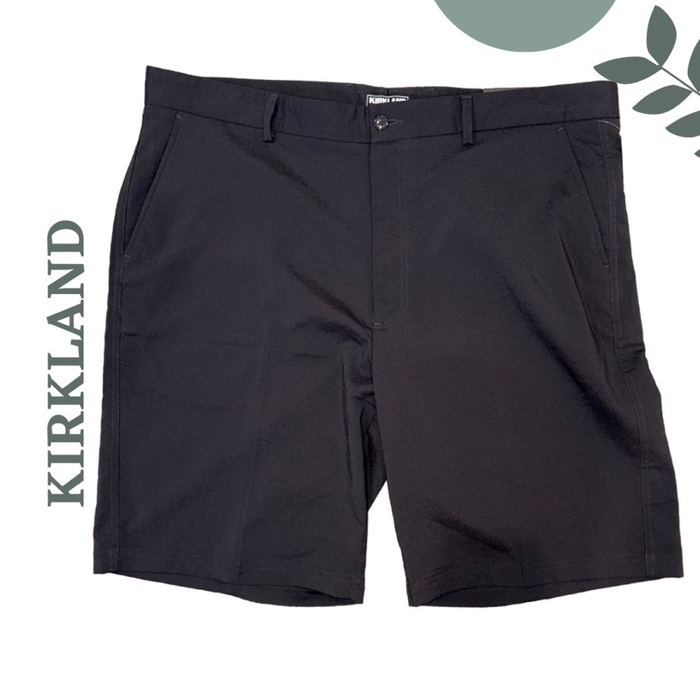 🛍️3/$40 Kirkland Men’s Black Flat Front Shorts | Casual Everyday Style Size 40